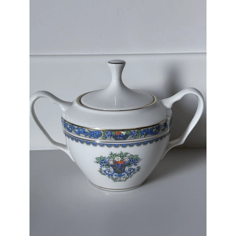 Lenox Autumn Collection Fine Bone China Creamer & Sugar Bowl W/Lid